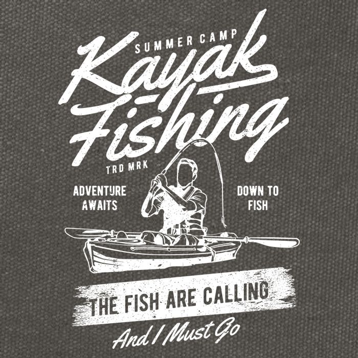 Kayak Fishing Cotton Canvas Backpack