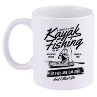 Kayak Fishing 11oz C Handle Ceramic Mug