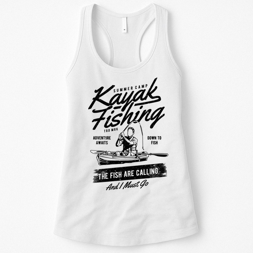 Kayak Fishing Womens Tank Top