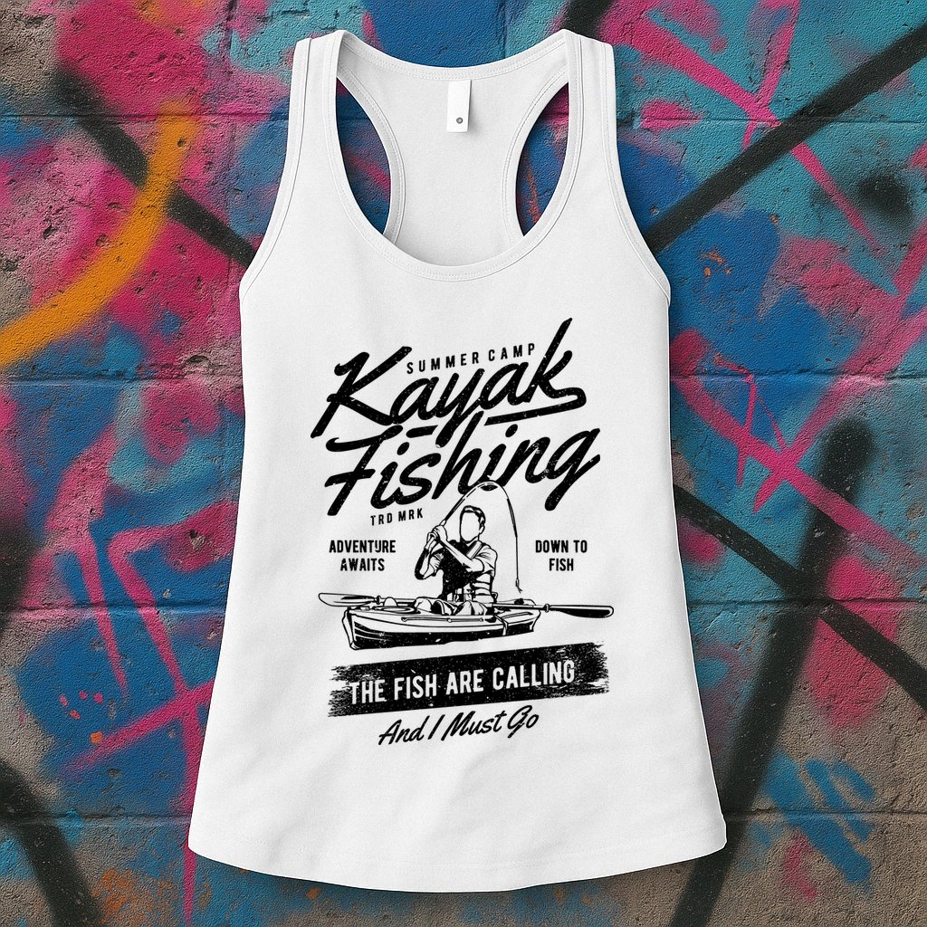 Kayak Fishing Womens Tank Top