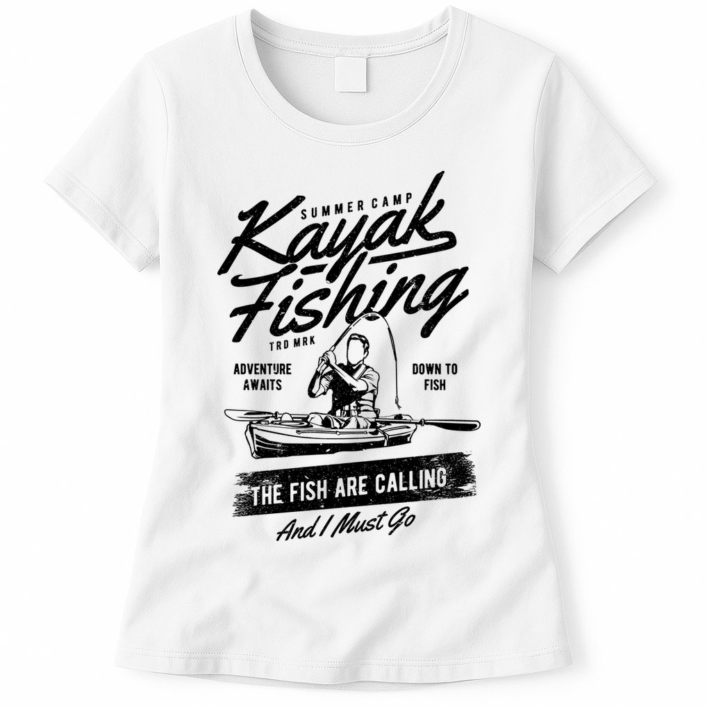 Kayak Fishing Womens T-Shirt