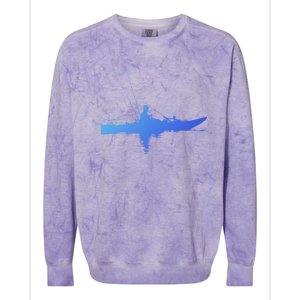 Kayak Fishing Kayaking Gift Colorblast Crewneck Sweatshirt