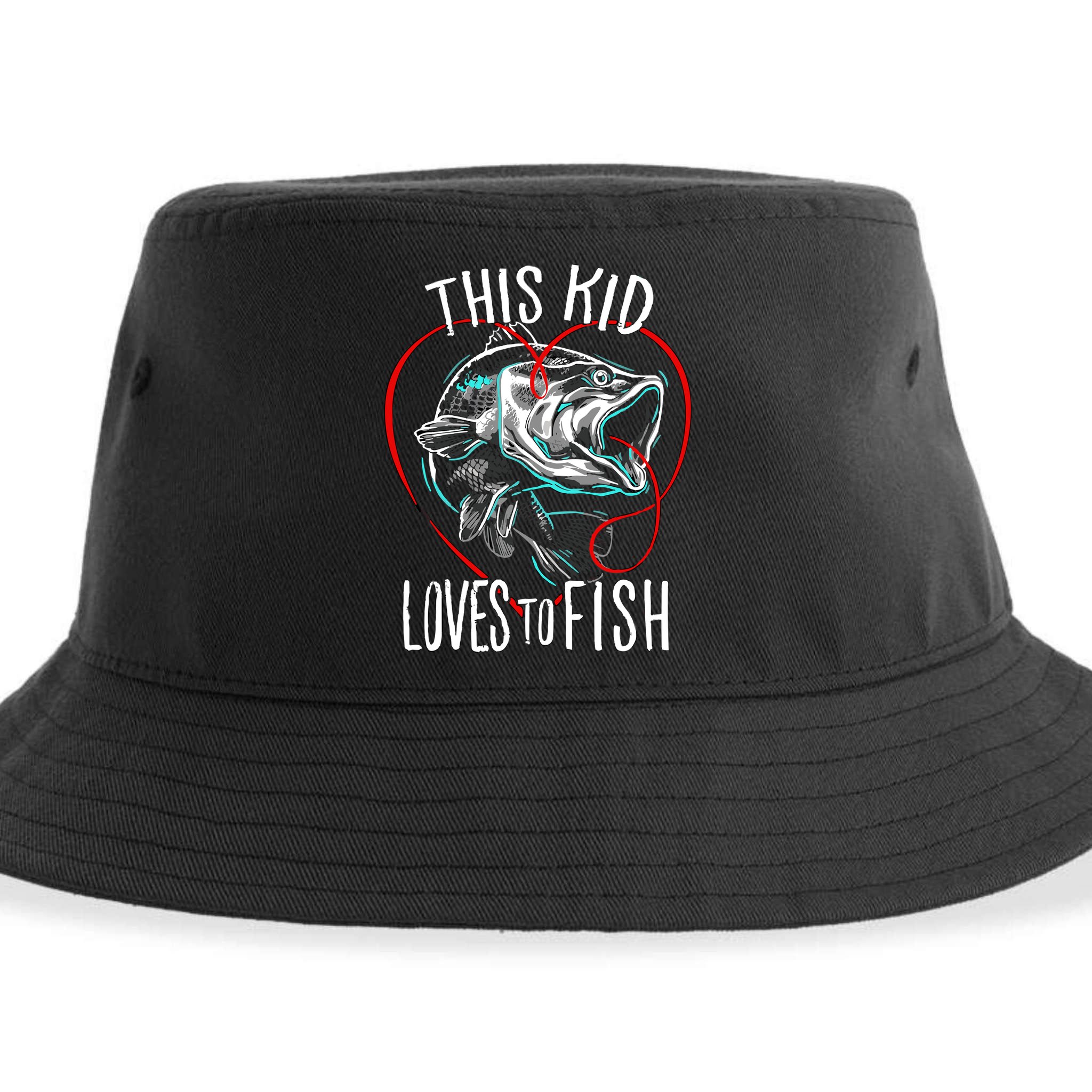 Kids Fishing Loves To Fish Sustainable Bucket Hat