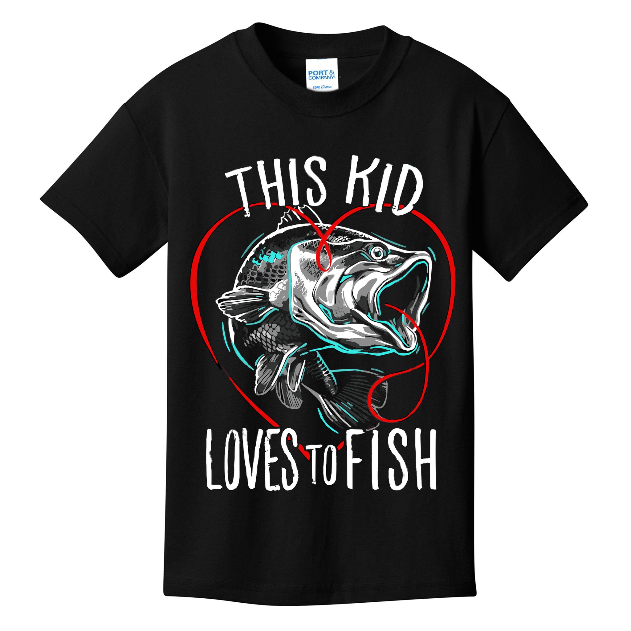 Kids Fishing Loves To Fish Kids T-Shirt