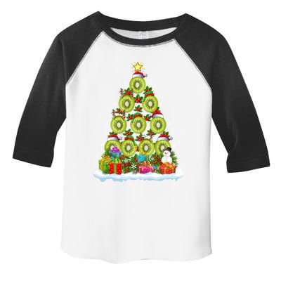 Kiwi Fruit Lover Xmas Lights Funny Kiwi Fruit Christmas Tree Gift Toddler Fine Jersey T-Shirt