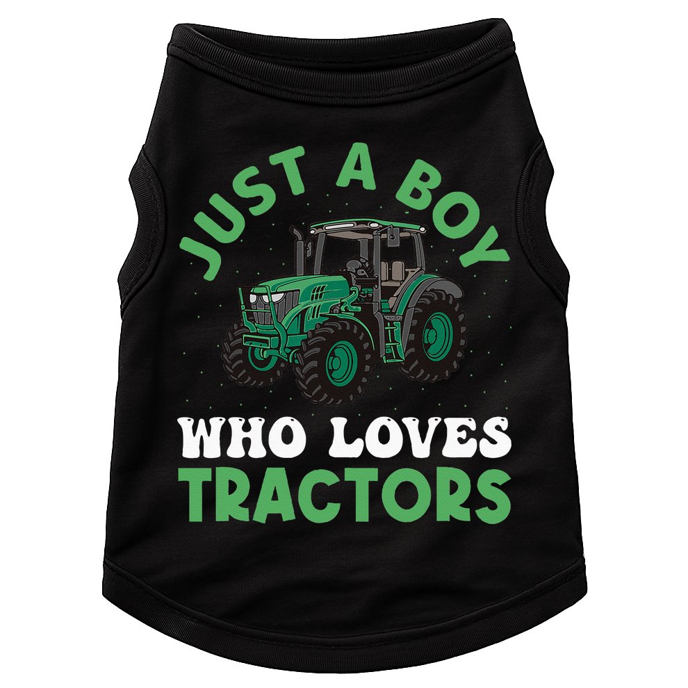Kids Farm Lifestyle Just A Boy Who Loves Tractors Doggie Tank