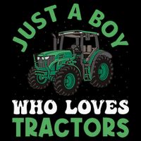 Kids Farm Lifestyle Just A Boy Who Loves Tractors Kids T-Shirt