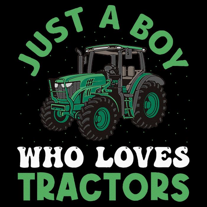 Kids Farm Lifestyle Just A Boy Who Loves Tractors Kids T-Shirt