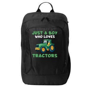 Kids Farm Lifestyle Just A Boy Who Loves Tractors City Backpack