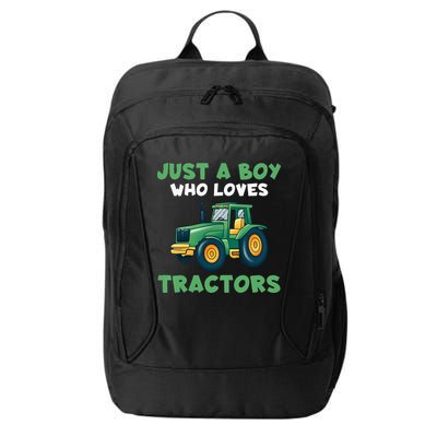 Kids Farm Lifestyle Just A Boy Who Loves Tractors City Backpack