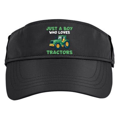 Kids Farm Lifestyle Just A Boy Who Loves Tractors Adult Drive Performance Visor