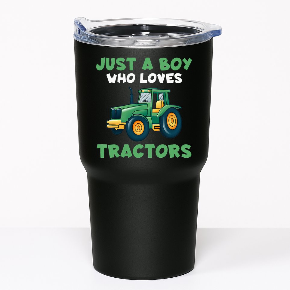 Kids Farm Lifestyle Just A Boy Who Loves Tractors Tumbler