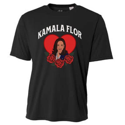 Kamala Flor Latinas Con Harris Democrats Support Kamala Cooling Performance Crew T-Shirt