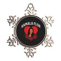 Kamala Flor Latinas Con Harris Democrats Support Kamala Metallic Star Ornament