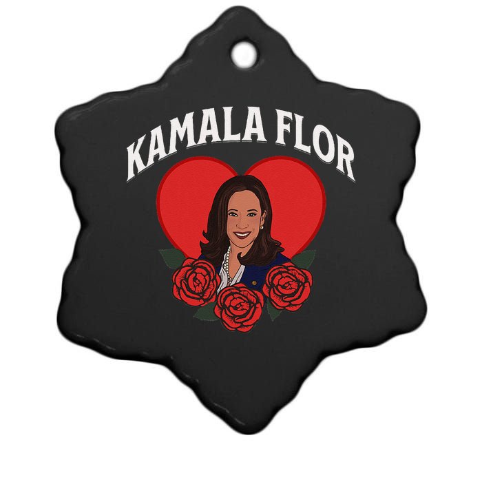 Kamala Flor Latinas Con Harris Democrats Support Kamala Ceramic Star Ornament