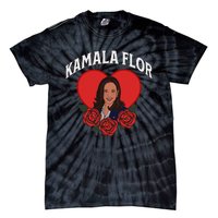 Kamala Flor Latinas Con Harris Democrats Support Kamala Tie-Dye T-Shirt