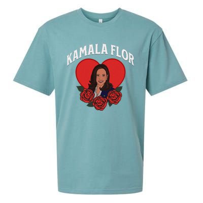 Kamala Flor Latinas Con Harris Democrats Support Kamala Sueded Cloud Jersey T-Shirt