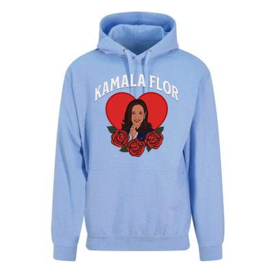 Kamala Flor Latinas Con Harris Democrats Support Kamala Unisex Surf Hoodie