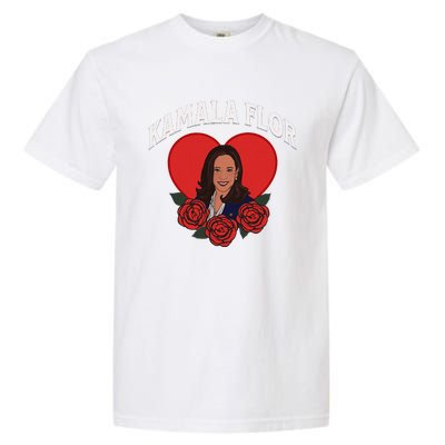 Kamala Flor Latinas Con Harris Democrats Support Kamala Garment-Dyed Heavyweight T-Shirt