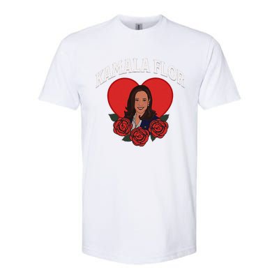 Kamala Flor Latinas Con Harris Democrats Support Kamala Softstyle CVC T-Shirt