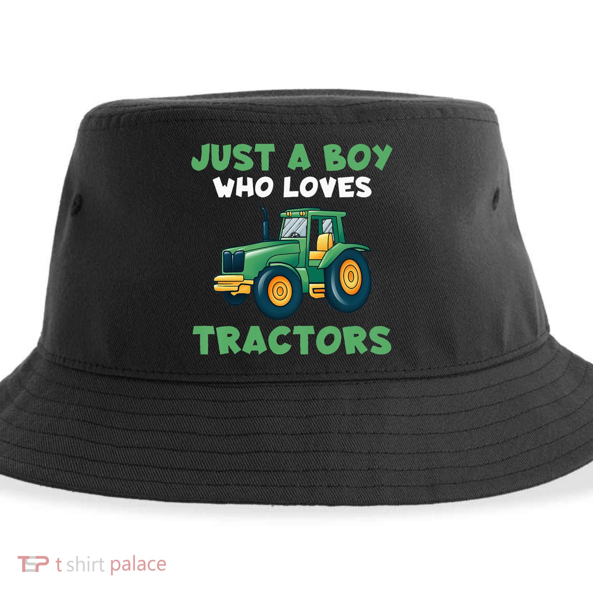 Kids Farm Lifestyle Just A Boy Who Loves Tractors Sustainable Bucket Hat