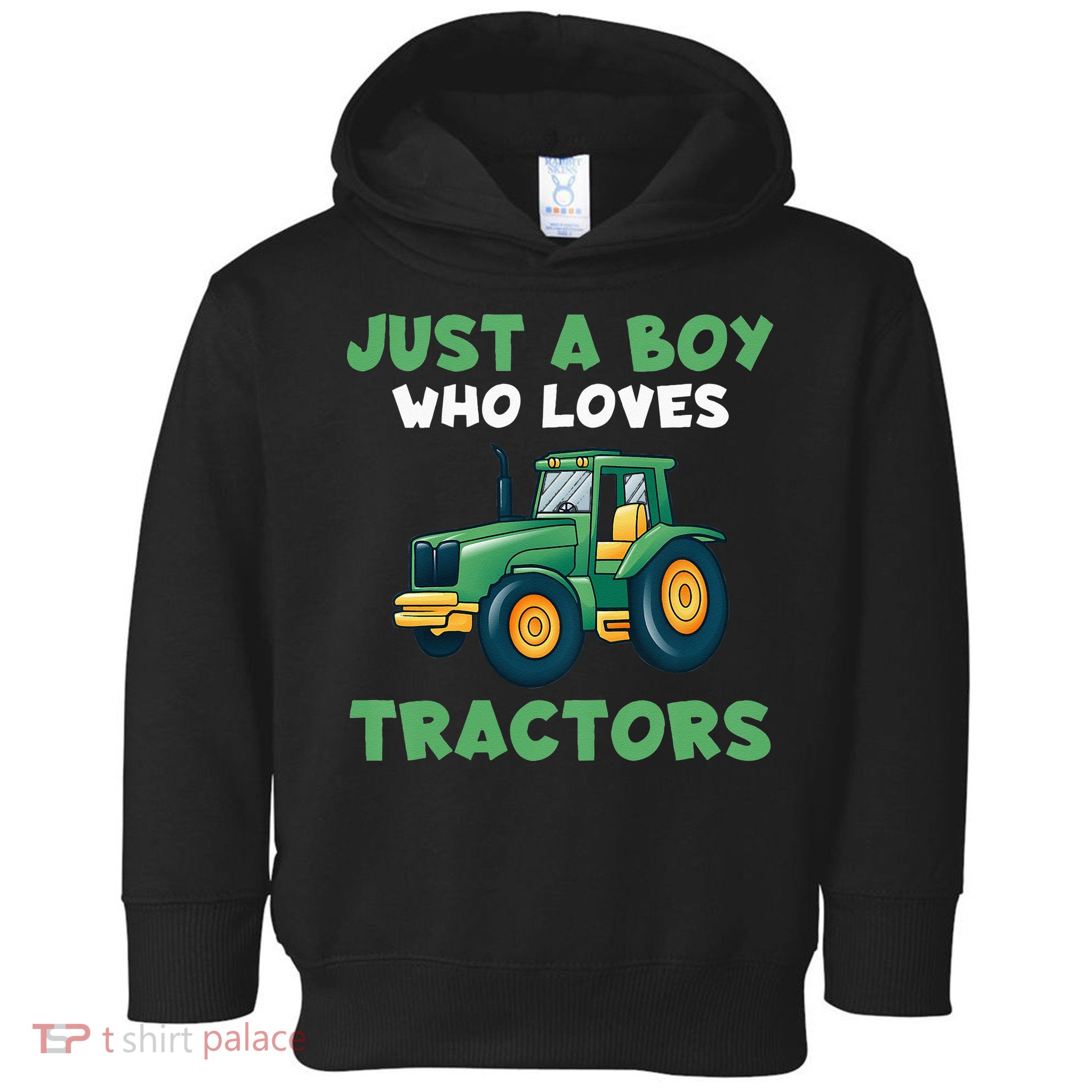 Kids Farm Lifestyle Just A Boy Who Loves Tractors Toddler Hoodie