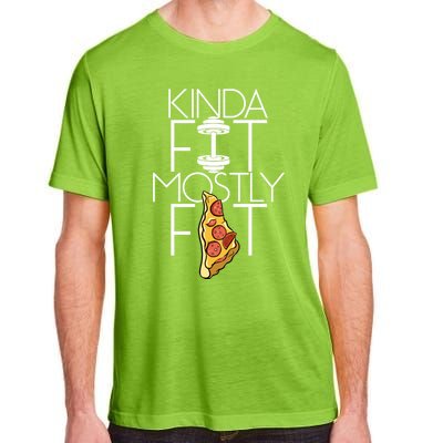 Kinda Fit Mostly Fat Fitness Workout Kinda Fit Mostly Fat Funny Gift Adult ChromaSoft Performance T-Shirt