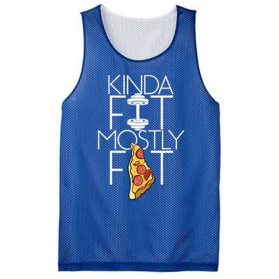 Kinda Fit Mostly Fat Fitness Workout Kinda Fit Mostly Fat Funny Gift Mesh Reversible Basketball Jersey Tank