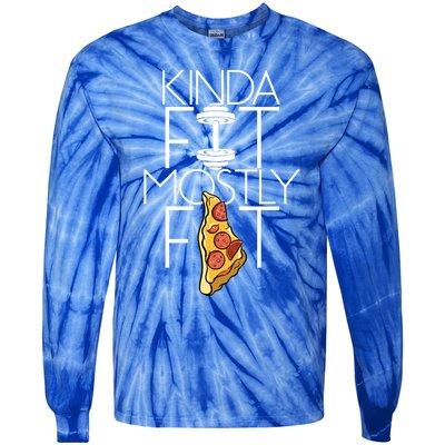 Kinda Fit Mostly Fat Fitness Workout Kinda Fit Mostly Fat Funny Gift Tie-Dye Long Sleeve Shirt