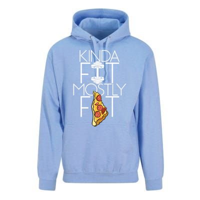 Kinda Fit Mostly Fat Fitness Workout Kinda Fit Mostly Fat Funny Gift Unisex Surf Hoodie