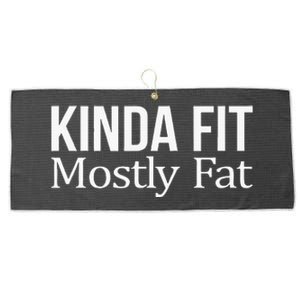 Kinda Fit Mostly Fat Large Microfiber Waffle Golf Towel