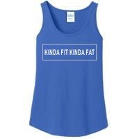 Kinda Fit Mostly Fat Funny Gift Ladies Essential Tank