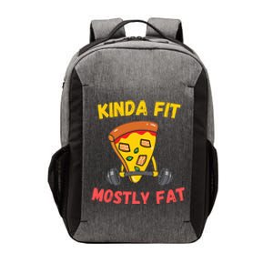 Kinda Fit Mostly Fat Fitness Funny Workout Gym Bodybuilding Gift Vector Backpack