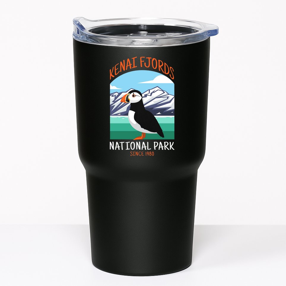 Kenai Fjords National Park Us Puffin Bird Alaska Tumbler