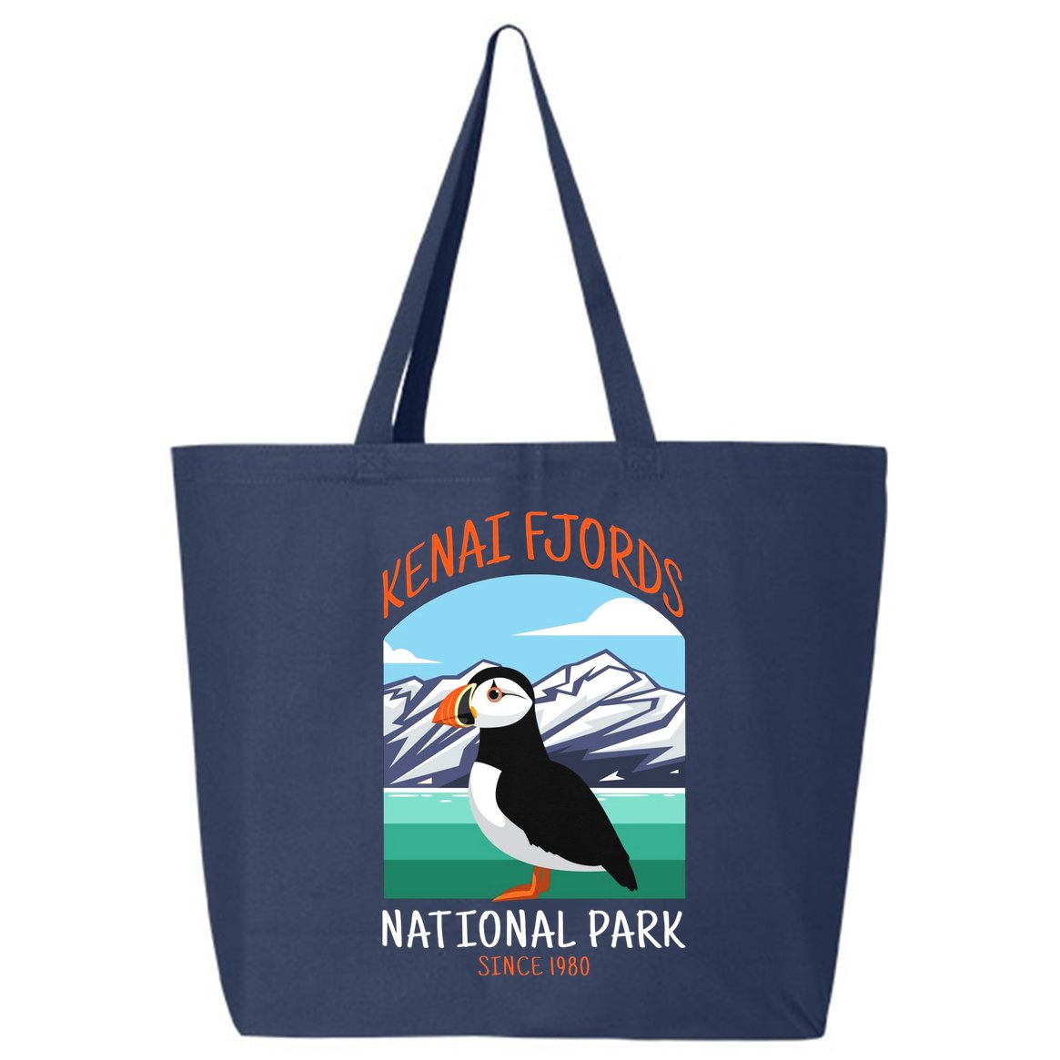 Kenai Fjords National Park Us Puffin Bird Alaska 25L Jumbo Tote