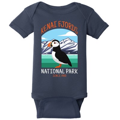 Kenai Fjords National Park Us Puffin Bird Alaska Baby Bodysuit