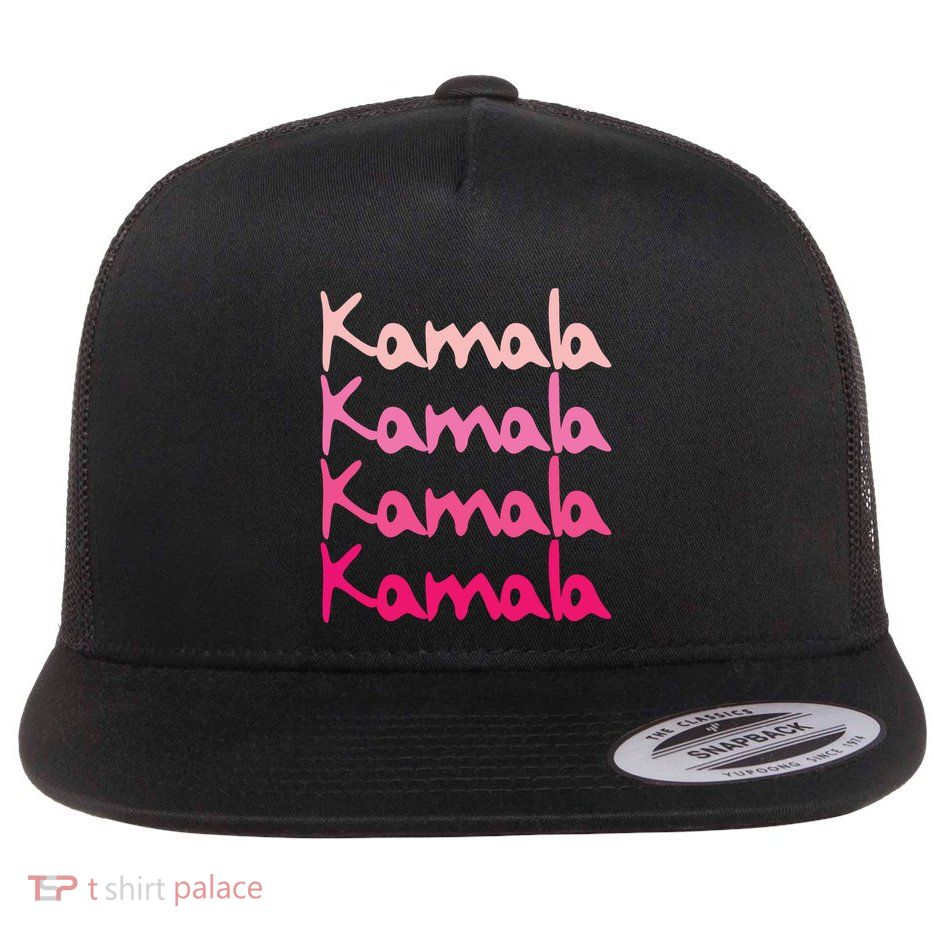 Kamala First Name Boy Girl Flat Bill Trucker Hat