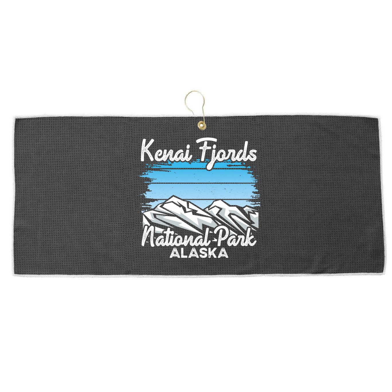Kenai Fjords National Park Alaska Explore Nature Hiking Gift Large Microfiber Waffle Golf Towel