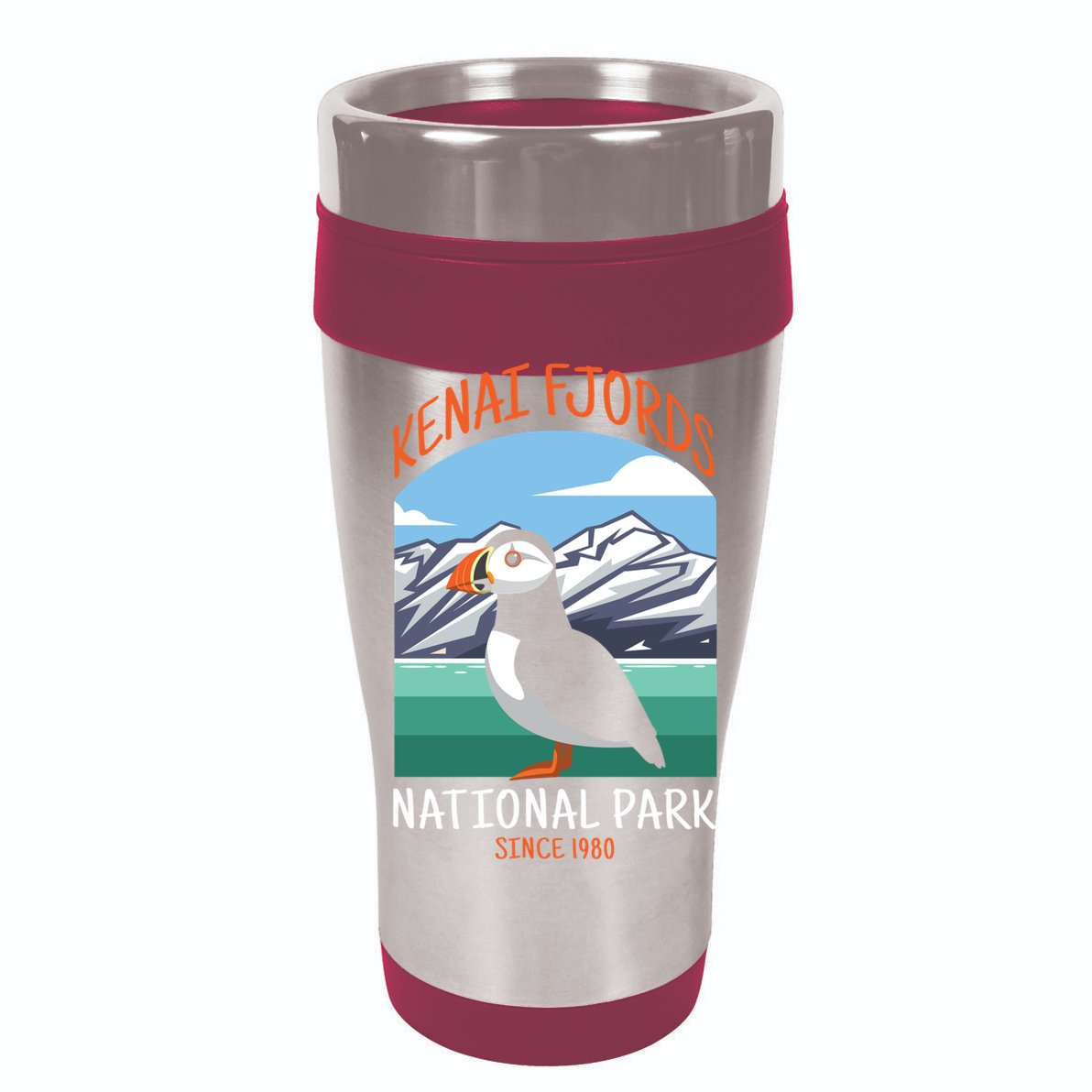 Kenai Fjords National Park Us Puffin Bird Alaska Gift Ladies PosiCharge Tri-Blend Wicking Tank