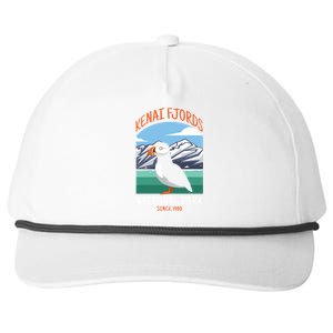 Kenai Fjords National Park Us Puffin Bird Alaska Gift Snapback Five-Panel Rope Hat