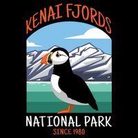 Kenai Fjords National Park Us Puffin Bird Alaska Gift Flatbill Hat