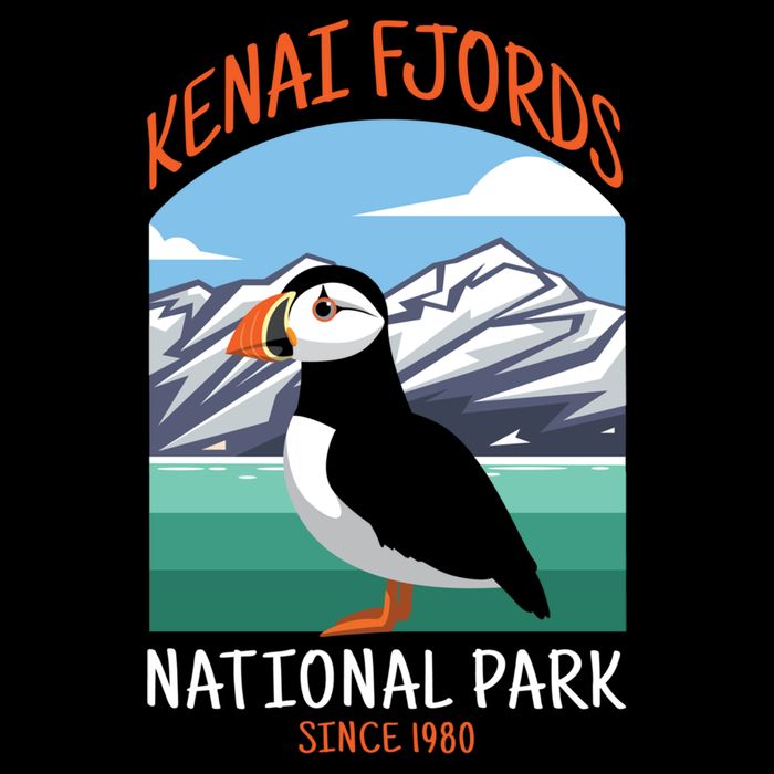 Kenai Fjords National Park Us Puffin Bird Alaska Gift Flatbill Hat