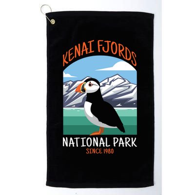 Kenai Fjords National Park Us Puffin Bird Alaska Gift Golf Towel