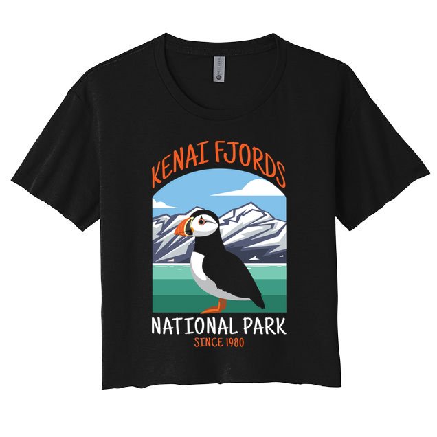 Kenai Fjords National Park Us Puffin Bird Alaska Gift Crop Top