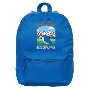 Kenai Fjords National Park Us Puffin Bird Alaska Gift 16 in Basic Backpack