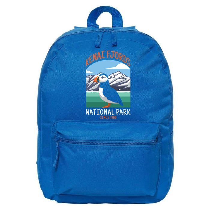 Kenai Fjords National Park Us Puffin Bird Alaska Gift 16 in Basic Backpack