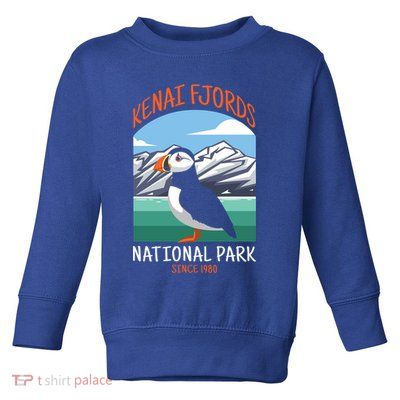 Kenai Fjords National Park Us Puffin Bird Alaska Gift Toddler Sweatshirt