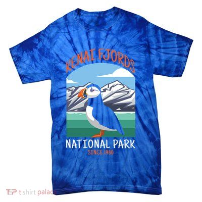 Kenai Fjords National Park Us Puffin Bird Alaska Gift Tie-Dye T-Shirt
