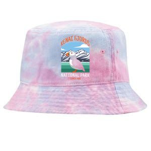 Kenai Fjords National Park Us Puffin Bird Alaska Gift Tie-Dyed Bucket Hat