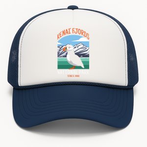 Kenai Fjords National Park Us Puffin Bird Alaska Gift Trucker Hat